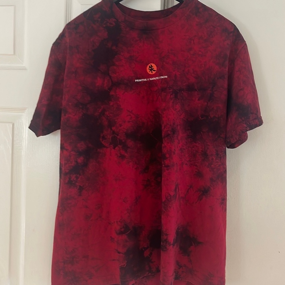 ITACHI//NARUTO//PRIMITIVE RED TIE DYE Size M Tee